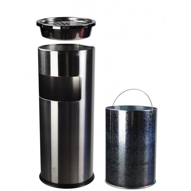 Luxurious Stainless Steel Trash Can Garbage Bin with Ashtray